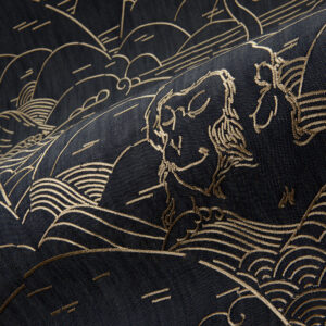 Moooi wallcovering tokyo blue Indigo macaque behang (MO3001) - Sfeerbeeld