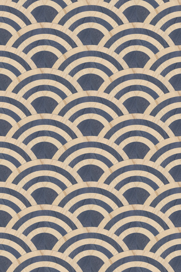 Moooi wallcovering tokyo blue Lucky os behang in kleur Birch & Blue (MO3043) - Product close-up