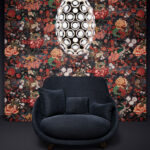 Moooi wallcovering tokyo blue Rendezvous tokyo blue behang in kleur Indigo (MO3010) - Interieur impressie