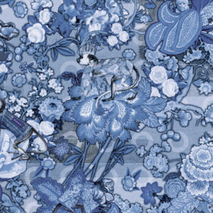 Moooi wallcovering tokyo blue Rendezvous tokyo blue behang in kleur Ming Blue (MO3012) - Product close-up
