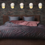 Moooi wallcovering tokyo blue Tie tami behang in kleur Sunrise (MO3022) - Interieur impressie