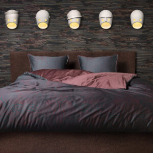 Moooi wallcovering tokyo blue Tie tami behang in kleur Sunrise (MO3022) - Interieur impressie