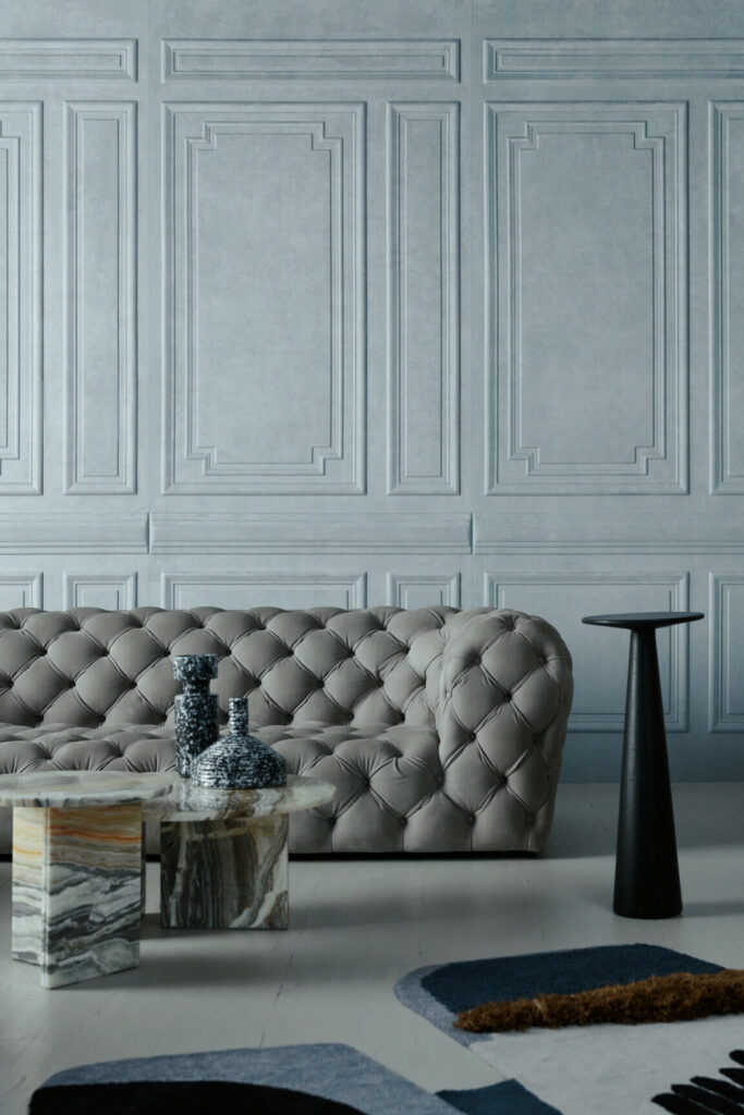 Arte Objet Grandeur behang in kleur Fog (44002) - Interieur impressie