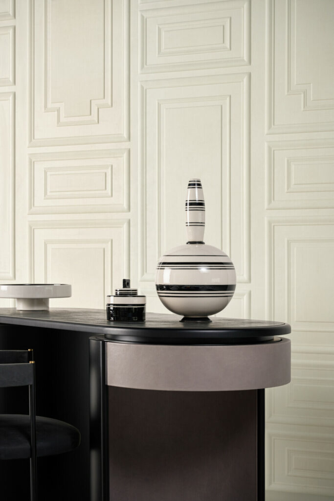 Arte Objet Manoir behang in kleur Cream (44022) - Interieur impressie