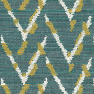 Arte Osmanthus Chasu behang in kleur Lemony Teal (54513) - Product close-up