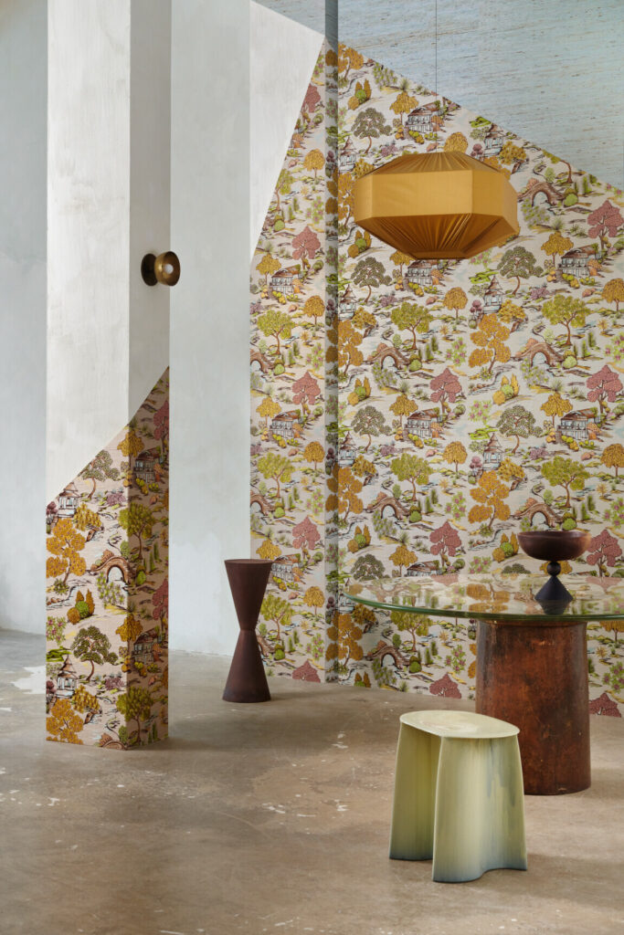 Arte Osmanthus Gardens of okayama behang in kleur Blossom Garden (54502) - Interieur impressie