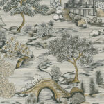 Arte Osmanthus Gardens of Okayama behang in kleur Winter Garden (54500) - Product close-up