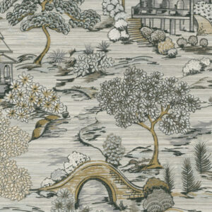 Arte Osmanthus Gardens of Okayama behang in kleur Winter Garden (54500) - Product close-up