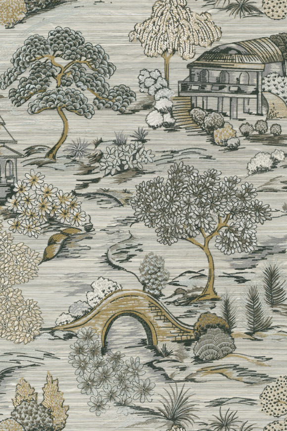 Arte Osmanthus Gardens of Okayama behang in kleur Winter Garden (54500) - Product close-up