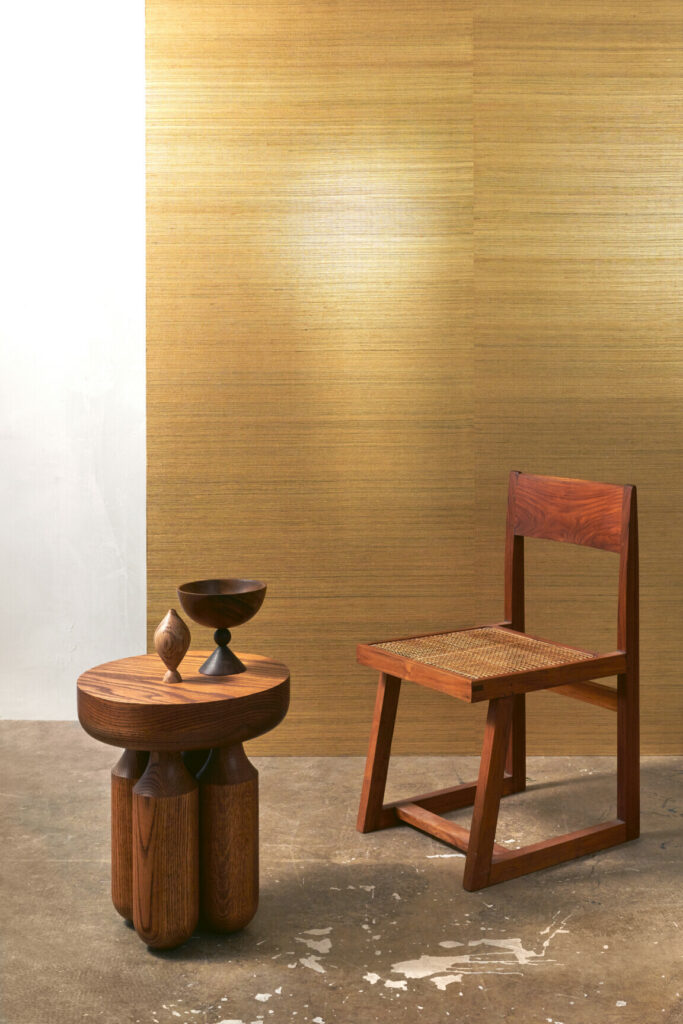 Arte Osmanthus Line behang in kleur Gold (80710B) - Interieur impressie