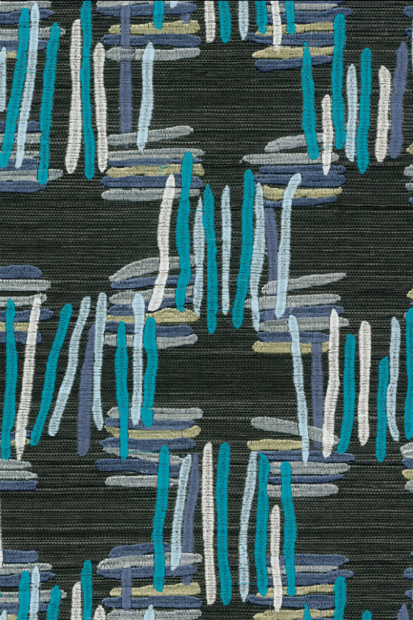 Arte Osmanthus Tatami behang in kleur Deep Blue (54523) - Product close-up