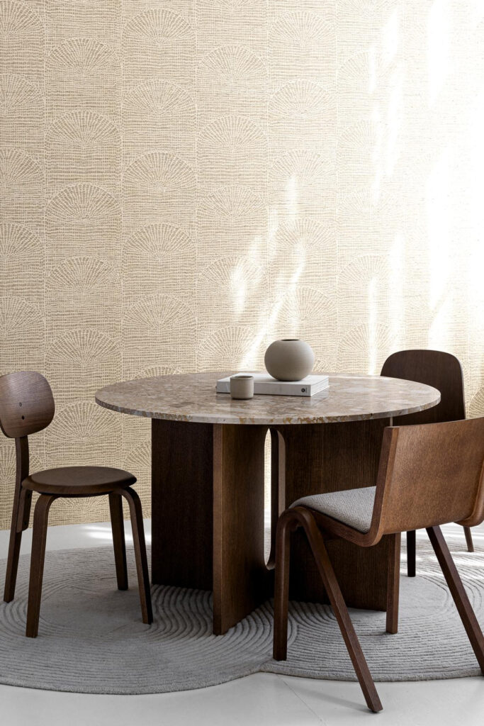 Arte Pampas Cupula behang in kleur Tan (73560) - Interieur impressie