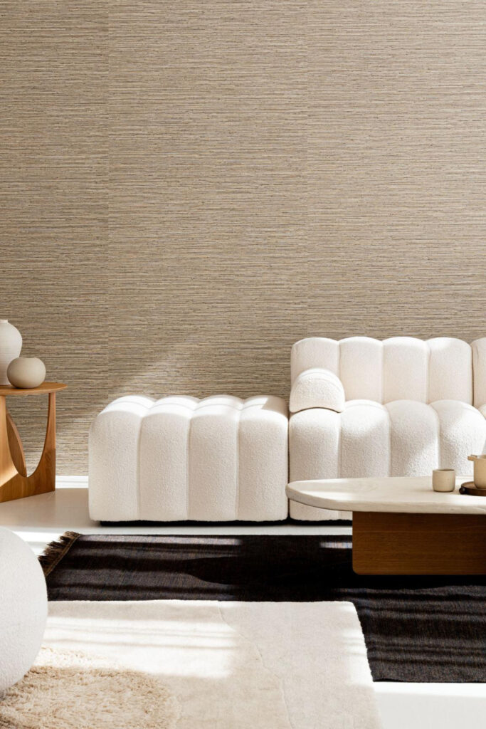 Arte Pampas Matiz behang in kleur Hazel (73523) - Interieur impressie