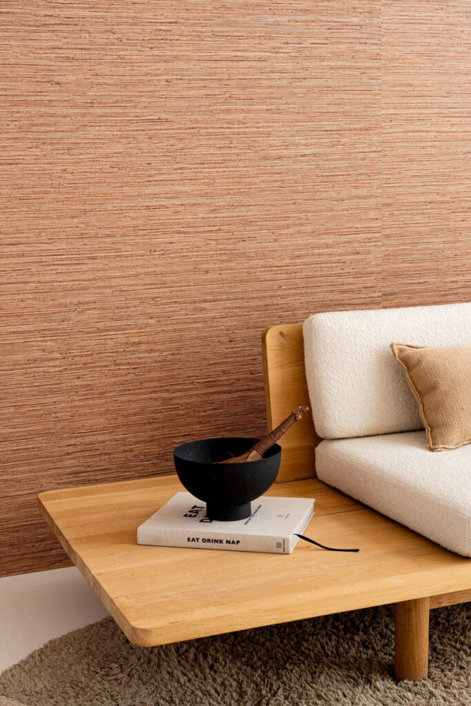 Arte Pampas Matiz behang in kleur Camel (73526) - Interieur impressie