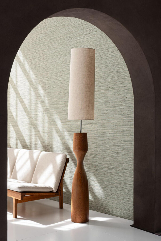 Arte Pampas Matiz behang in kleur Teal (73532) - Interieur impressie