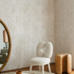 Arte Prismatic Rutile behang in kleur Washed White (52422) - Interieur impressie