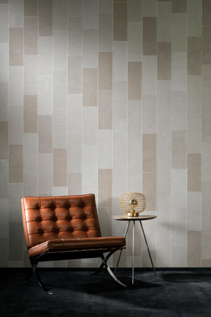 Arte Revera Align behang in kleur Pigeon (47501) - Interieur impressie