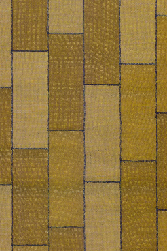 Arte Revera Align behang in kleur Mustard (47504) - Product close-up