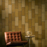 Arte Revera Align behang in kleur Mustard (47504) - Interieur impressie