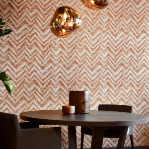 Arte Revera Cadance behang in kleur Fire Orange (47551) - Interieur impressie