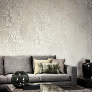 Arte Revera Patch behang in kleur Pearl (47561) - Interieur impressie