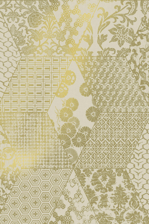 Arte Revera Patch behang in kleur Inca Gold (47562) - Product close-up