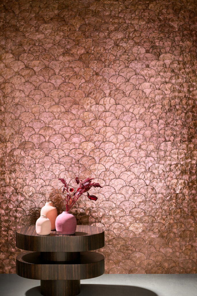 Arte Samal Camber behang in kleur Vintage Blush (33733) - Interieur impressie