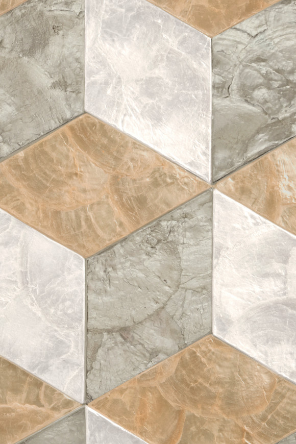 Arte Samal Cubic behang in kleur Champagne Cocktail (33700) - Product close-up