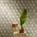 Arte Samal Cubic behang in kleur Champagne Cocktail (33700) - Interieur impressie