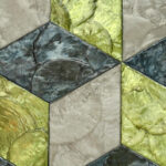 Arte Samal Cubic behang in kleur Ever Green (33701) - Product close-up