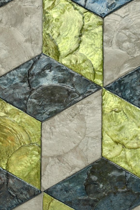 Arte Samal Cubic behang in kleur Ever Green (33701) - Product close-up