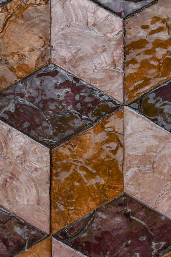 Arte Samal Cubic behang in kleur Burnt Sienna (33702) - Product close-up