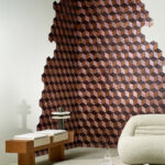 Arte Samal Cubic behang in kleur Burnt Sienna (33702) - Interieur impressie