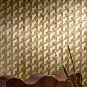 Arte Samal Helix behang in kleur Ginger Roots (33720) - Interieur impressie