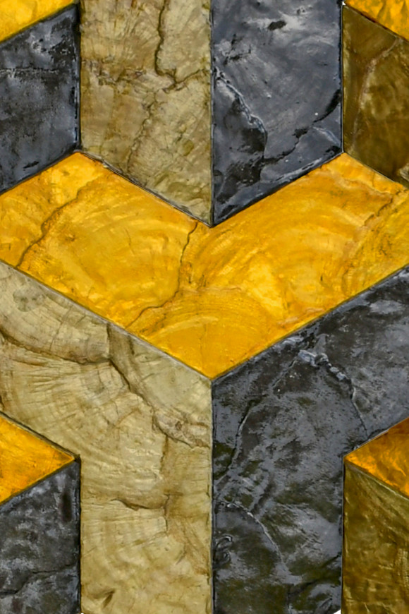 Arte Samal Helix behang in kleur Inca Gold (33721) - Product close-up