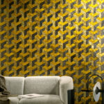 Arte Samal Helix behang in kleur Inca Gold (33721) - Interieur impressie