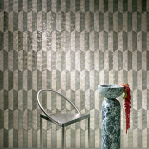 Arte Samal Prisma behang in kleur Dove Grey (33710) - Interieur impressie