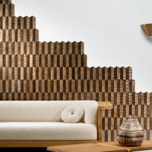 Arte Samal Prisma behang in kleur Hot Chocolate (33711) - Interieur impressie