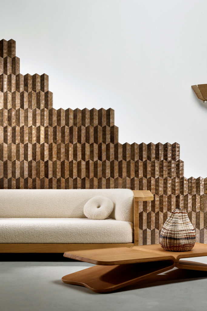 Arte Samal Prisma behang in kleur Hot Chocolate (33711) - Interieur impressie