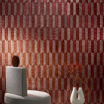 Arte Samal Prisma behang in kleur Venetian Red (33713) - Interieur impressie