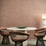 Arte Sculptura Oblong behang in kleur Soft Terra (42543) - Interieur impressie