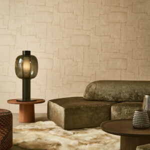 Arte Sculptura Oblong behang in kleur Mushroom (42550) - Interieur impressie