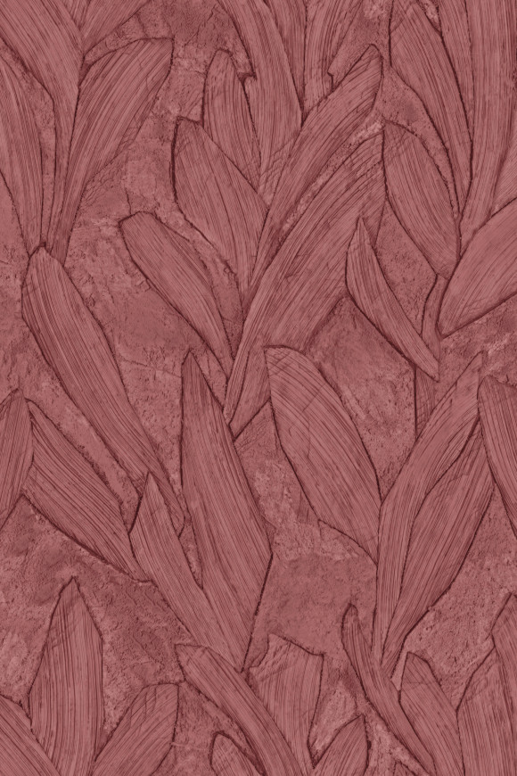 Arte Sculptura Piante behang in kleur Indian Red (42520) - Product close-up