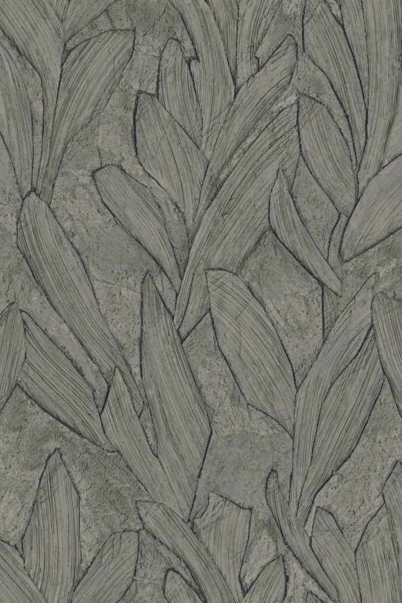 Arte Sculptura Piante behang in kleur Deep Slate (42524) - Product close-up