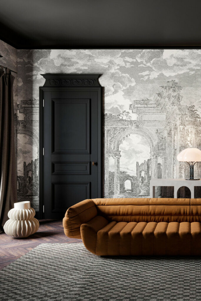 Arte Sculptura Rovine behang in kleur Onyx (42560) - Interieur impressie