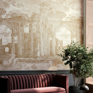 Arte Sculptura Rovine behang in kleur Toffee (42562) - Interieur impressie