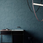 Arte Sculptura Shards behang in kleur Petrol (42500) - Interieur impressie