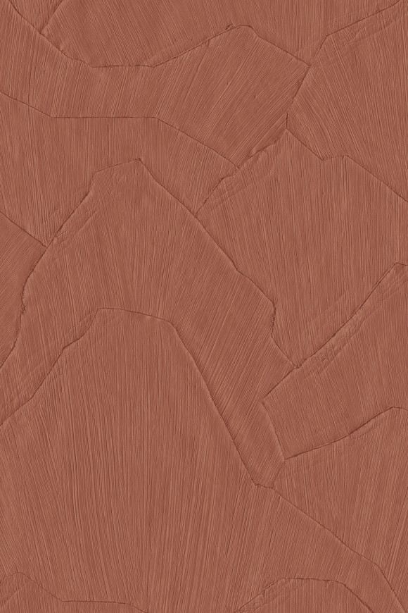 Arte Sculptura Shards behang in kleur Brick Red (42508) - Product close-up