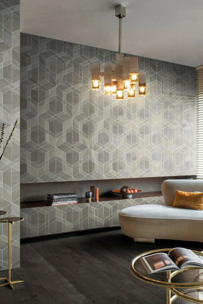 Arte Sycamore Cubist behang in kleur SYC1120 (SYC1120) - Interieur impressie