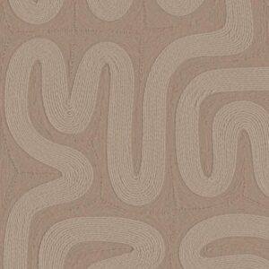 Arte Tali Sarana behang in kleur Taupe (60707) - Product close-up